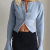 Stylish Work Outfits, Outfit Summer Ideas Ribbed Slim Fit Cardigan
