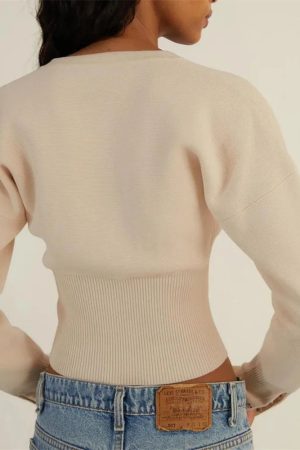 Stylish Work Outfits, Outfit Summer Ideas Ribbed Slim Fit Cardigan