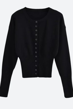 Stylish Work Outfits, Outfit Summer Ideas Ribbed Slim Fit Cardigan