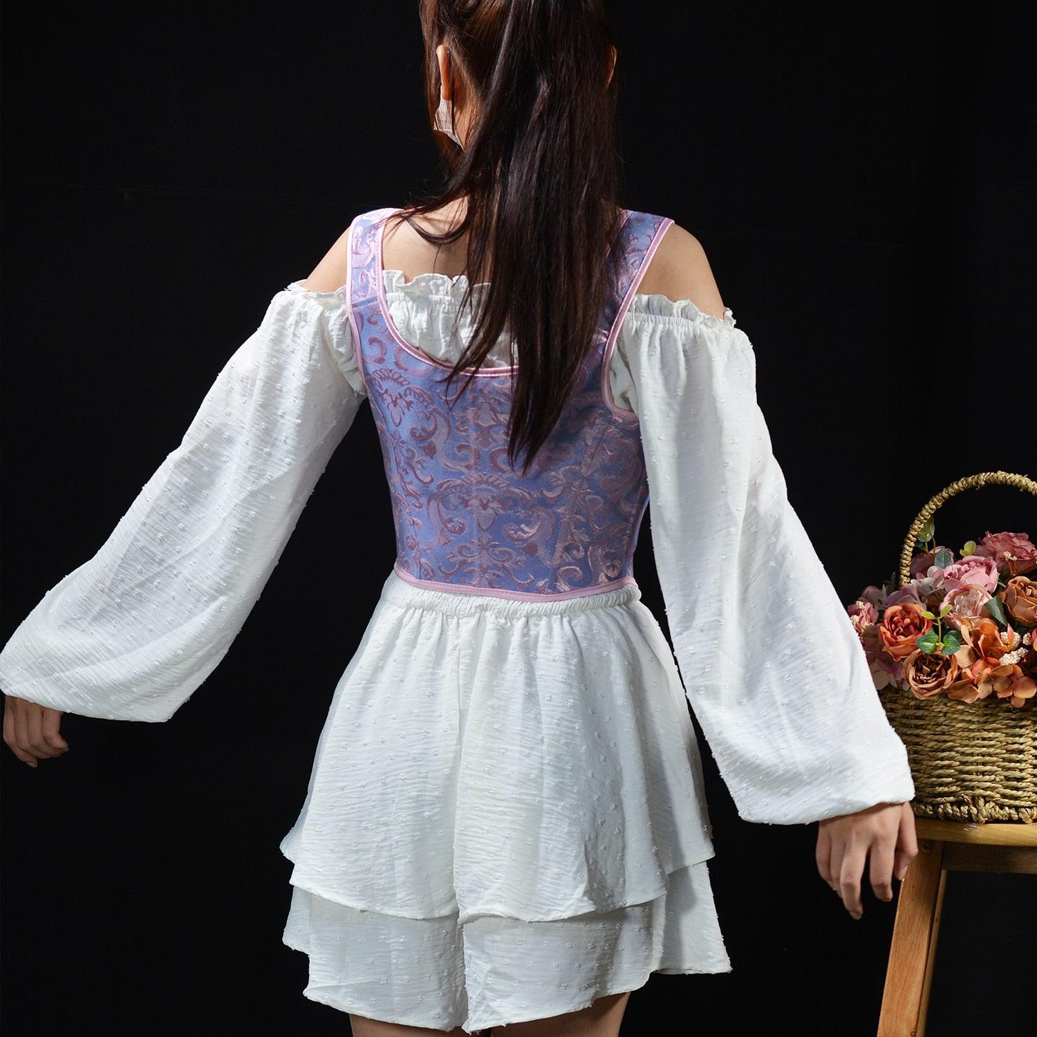 Stylish Work Outfits, Outfit Summer Ideas Ribbon Detailed Corset Top Stylish Work Outfits, Outfit Summer Ideas Ribbon Detailed Corset Top