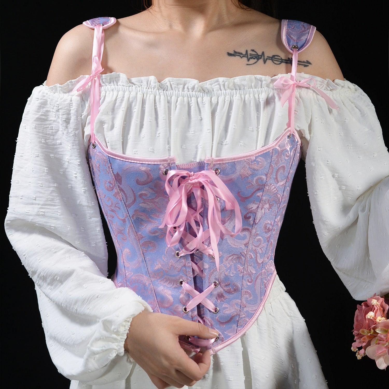 Stylish Work Outfits, Outfit Summer Ideas Ribbon Detailed Corset Top