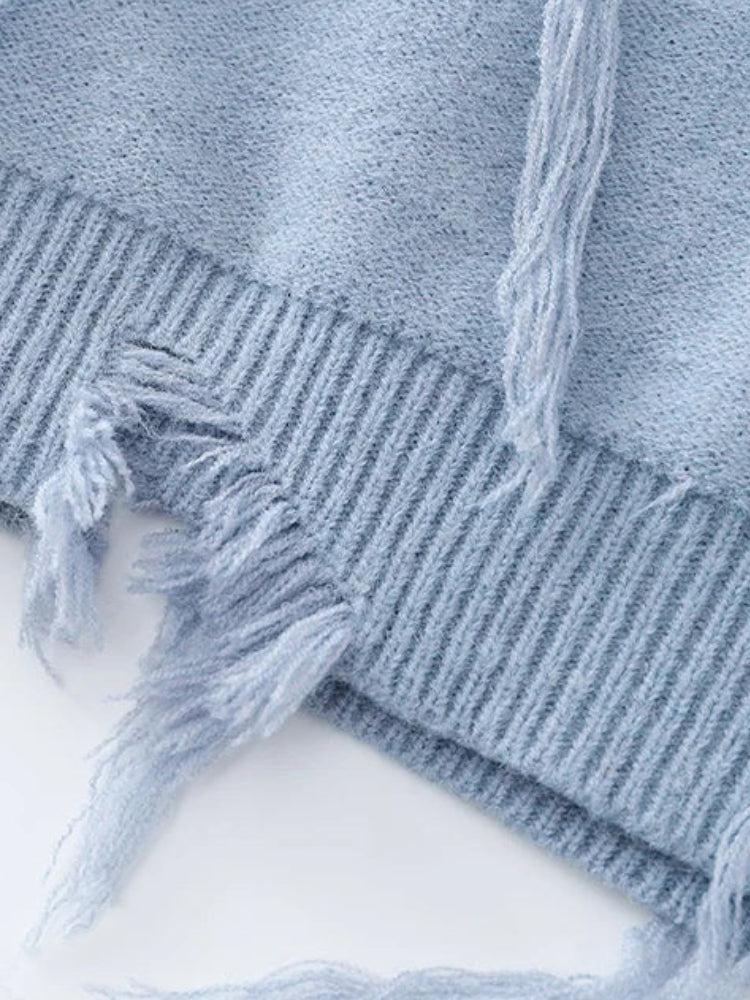 Stylish Work Outfits, Outfit Summer Ideas Ripped Tasseled Sweater Vest Stylish Work Outfits, Outfit Summer Ideas Ripped Tasseled Sweater Vest