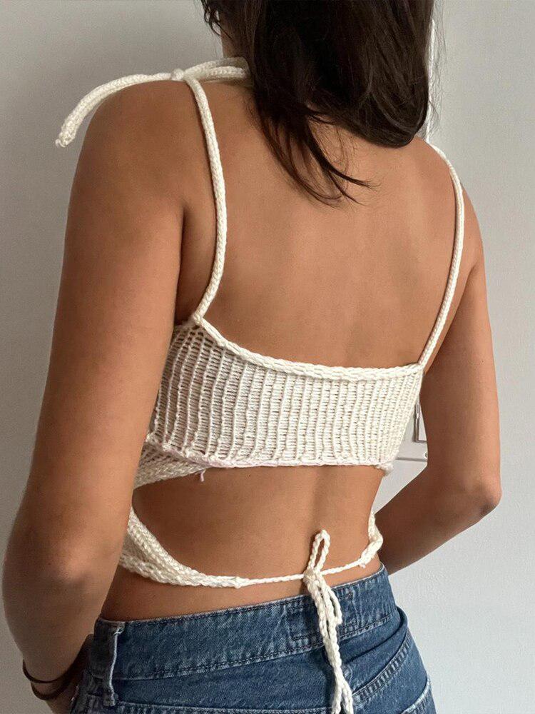 Stylish Work Outfits, Outfit Summer Ideas Rose Detailed Knitted Crop Top Stylish Work Outfits, Outfit Summer Ideas Rose Detailed Knitted Crop Top