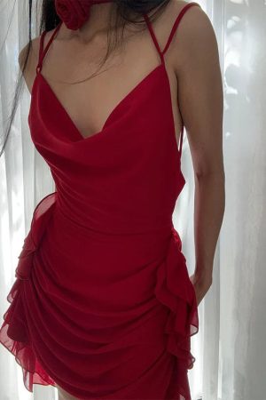 Stylish Work Outfits, Outfit Summer Ideas Rose Neck Tie Mini Dress