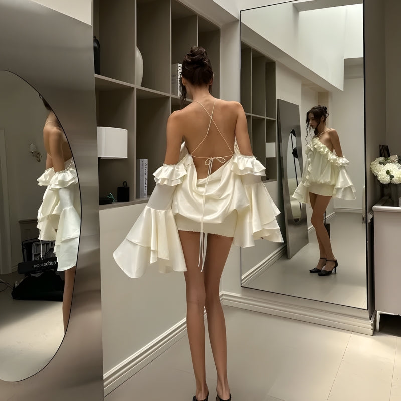 Stylish Work Outfits, Outfit Summer Ideas Rose Ruffled Mini Dress Stylish Work Outfits, Outfit Summer Ideas Rose Ruffled Mini Dress