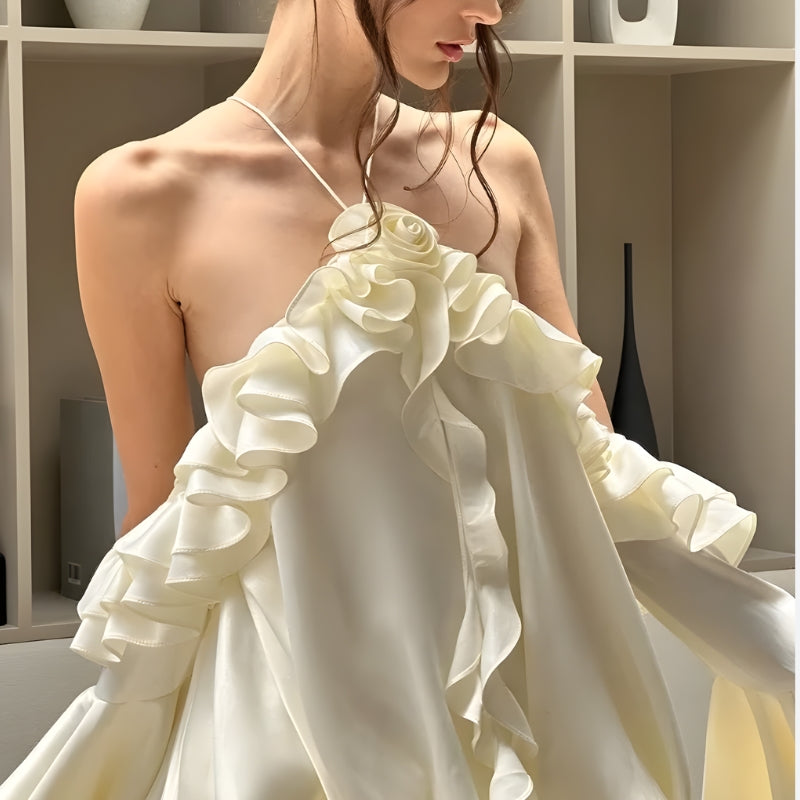 Stylish Work Outfits, Outfit Summer Ideas Rose Ruffled Mini Dress Stylish Work Outfits, Outfit Summer Ideas Rose Ruffled Mini Dress