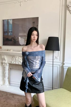 Stylish Work Outfits, Outfit Summer Ideas Rose Ruffled Off Shoulder Top