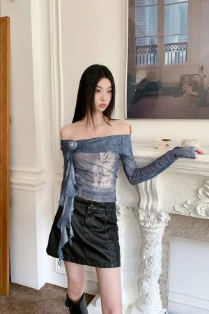 Stylish Work Outfits, Outfit Summer Ideas Rose Ruffled Off Shoulder Top