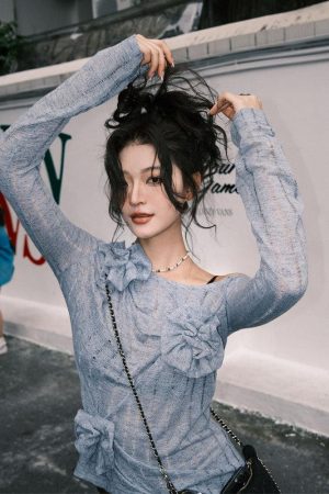 Stylish Work Outfits, Outfit Summer Ideas Ruched Flower Top