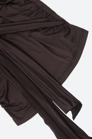 Stylish Work Outfits, Outfit Summer Ideas Ruched Halter Neck Mini Dress