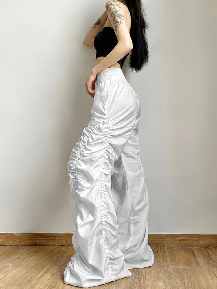 Stylish Work Outfits, Outfit Summer Ideas Ruched Parachute Pants