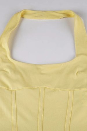 Stylish Work Outfits, Outfit Summer Ideas Ruffled Halter Mini Dress