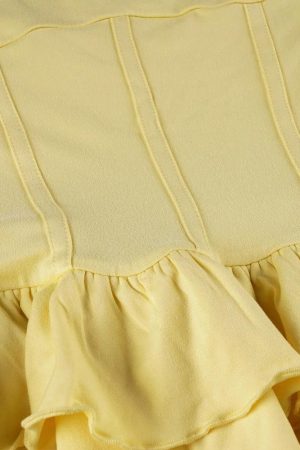 Stylish Work Outfits, Outfit Summer Ideas Ruffled Halter Mini Dress