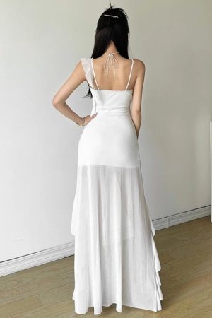 Stylish Work Outfits, Outfit Summer Ideas Ruffled Mullet Mini Dress