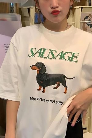 Stylish Work Outfits, Outfit Summer Ideas Sausage Dog Tee