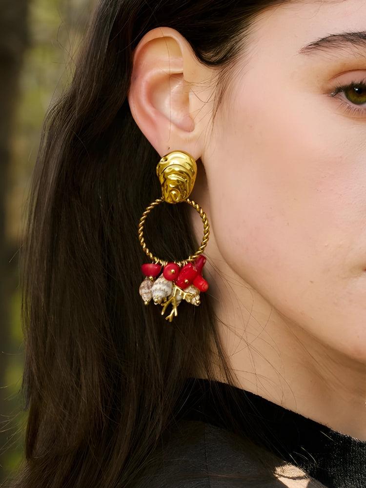 Stylish Work Outfits, Outfit Summer Ideas Seashell Beaded Hoop Earrings Stylish Work Outfits, Outfit Summer Ideas Seashell Beaded Hoop Earrings