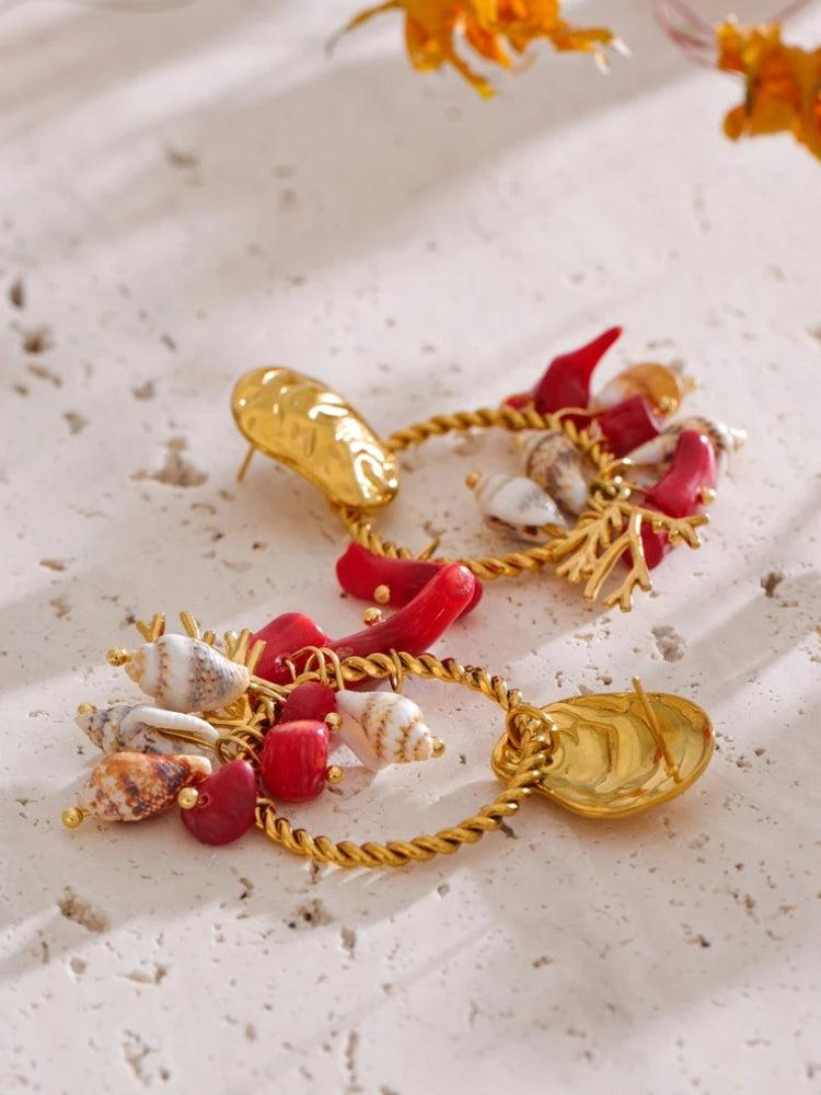 Stylish Work Outfits, Outfit Summer Ideas Seashell Beaded Hoop Earrings Stylish Work Outfits, Outfit Summer Ideas Seashell Beaded Hoop Earrings