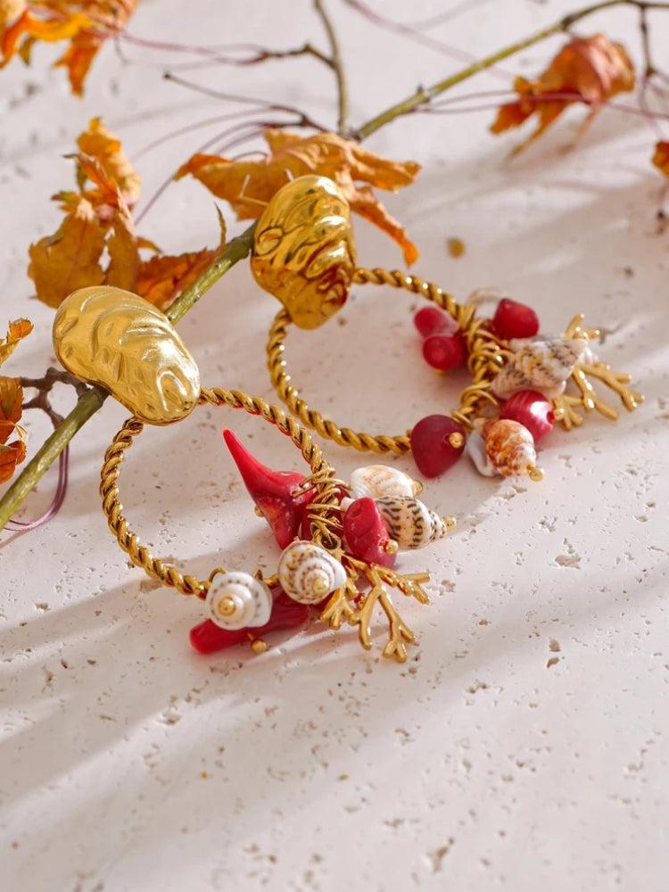 Stylish Work Outfits, Outfit Summer Ideas Seashell Beaded Hoop Earrings Stylish Work Outfits, Outfit Summer Ideas Seashell Beaded Hoop Earrings