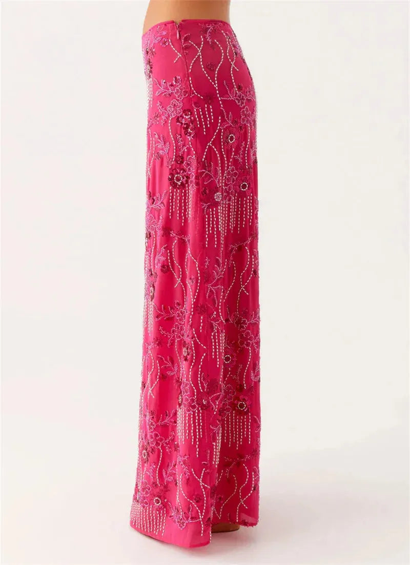 Stylish Work Outfits, Outfit Summer Ideas Sequin Embellished Maxi Skirt Stylish Work Outfits, Outfit Summer Ideas Sequin Embellished Maxi Skirt
