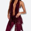 Stylish Work Outfits, Outfit Summer Ideas Sequined Backless Mini Dress