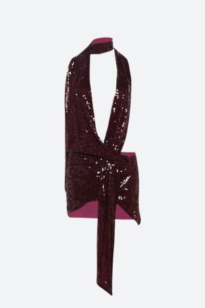 Stylish Work Outfits, Outfit Summer Ideas Sequined Backless Mini Dress