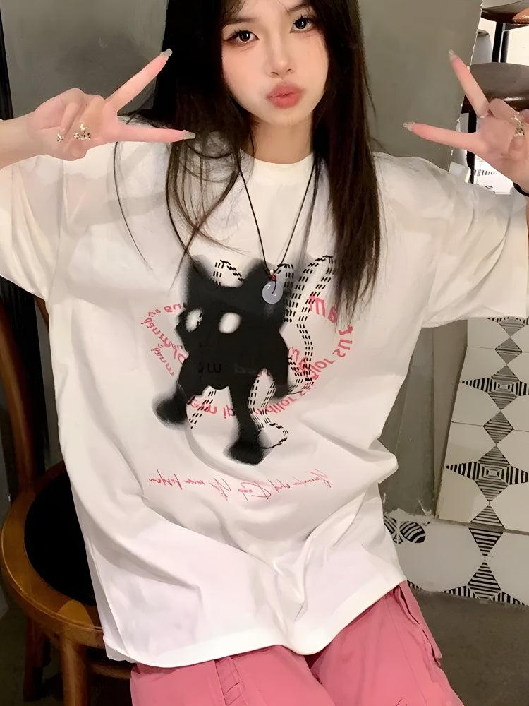 Stylish Work Outfits, Outfit Summer Ideas Shaking Cat Tee