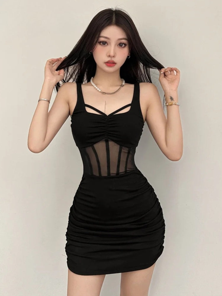 Stylish Work Outfits, Outfit Summer Ideas Sheer Bodice Mini Dress Stylish Work Outfits, Outfit Summer Ideas Sheer Bodice Mini Dress