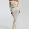 Stylish Work Outfits, Outfit Summer Ideas Sheer Off Shoulder Top & Maxi Skirt Two Piece Set