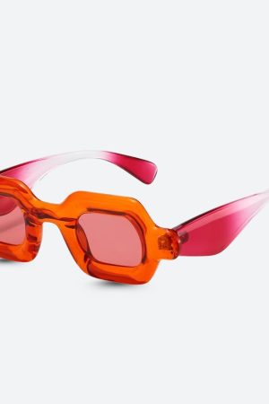 Stylish Work Outfits, Outfit Summer Ideas Sheer Rectangle Sunglasses