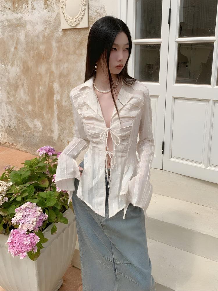 Stylish Work Outfits, Outfit Summer Ideas Sheer Shirt