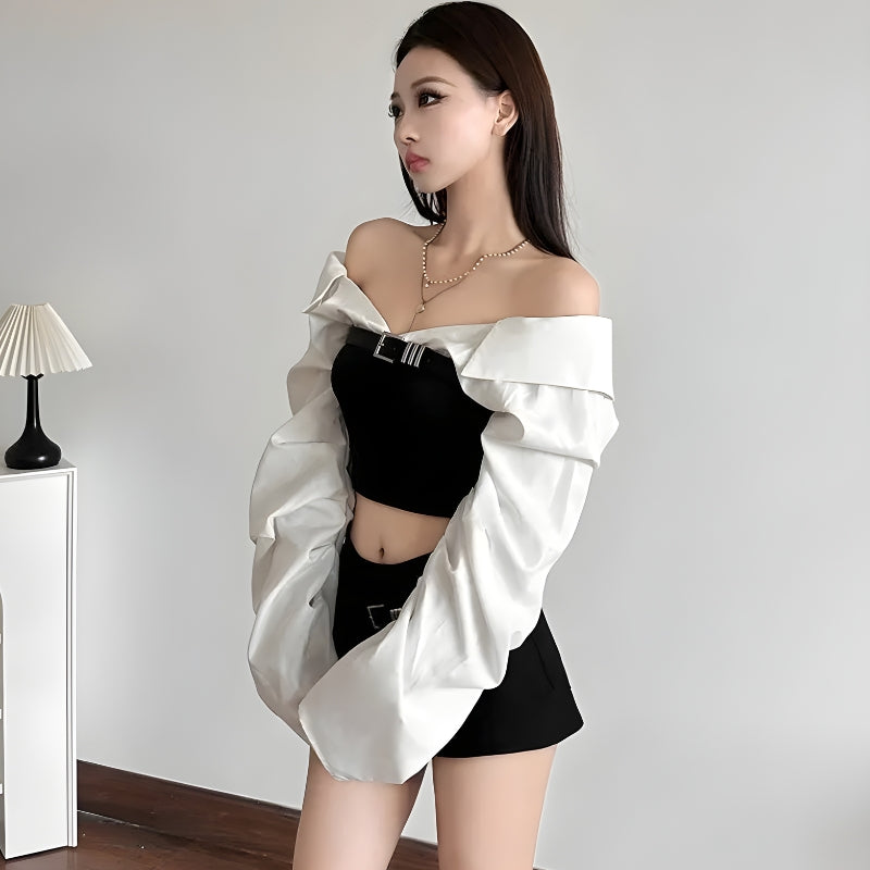 Stylish Work Outfits, Outfit Summer Ideas Shirt Corset Top Stylish Work Outfits, Outfit Summer Ideas Shirt Corset Top