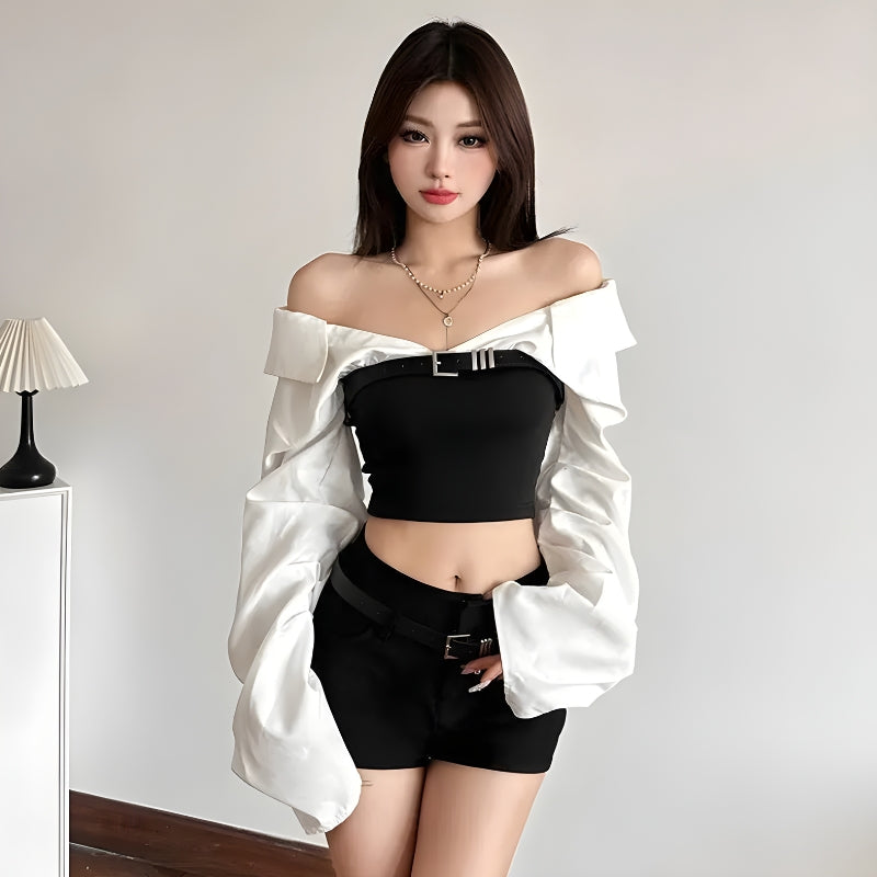 Stylish Work Outfits, Outfit Summer Ideas Shirt Corset Top