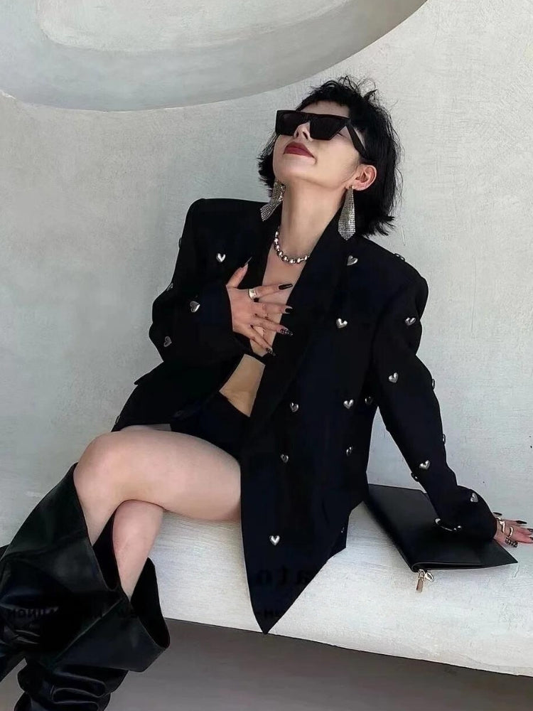 Stylish Work Outfits, Outfit Summer Ideas Silver Hearts Blazer