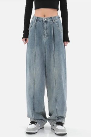 Stylish Work Outfits, Outfit Summer Ideas Skater Pleated Baggy Jeans