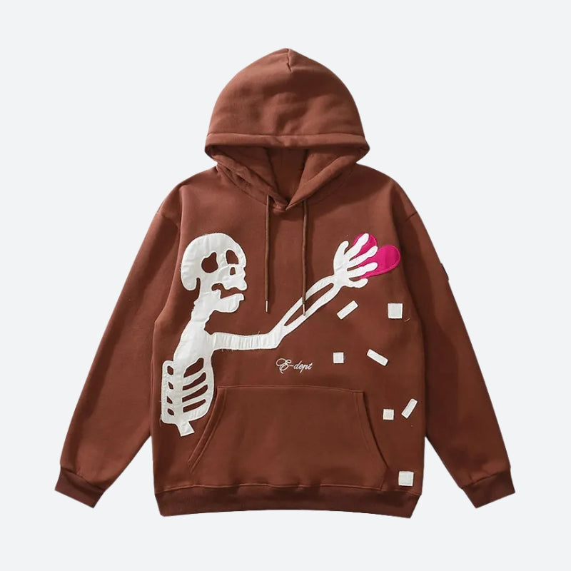 Stylish Work Outfits, Outfit Summer Ideas Skeleton Patch Hoodie
