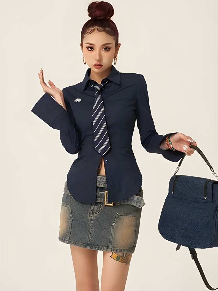 Stylish Work Outfits, Outfit Summer Ideas Slim Fit Tie Shirt Stylish Work Outfits, Outfit Summer Ideas Slim Fit Tie Shirt