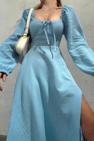 Stylish Work Outfits, Outfit Summer Ideas Slit Midi Dress