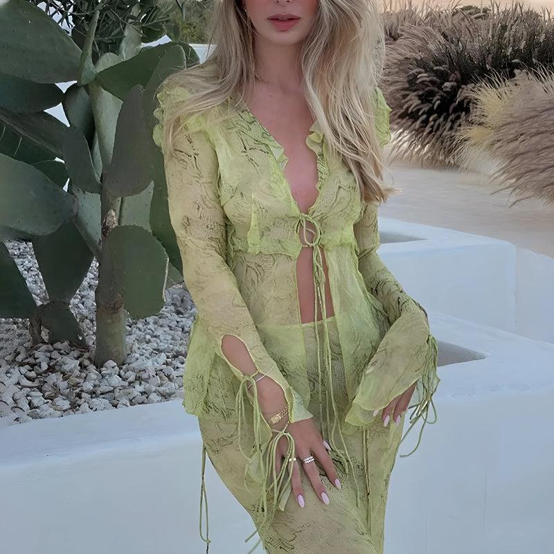 Stylish Work Outfits, Outfit Summer Ideas Snakeskin Blouse & Maxi Skirt Two Piece Set Stylish Work Outfits, Outfit Summer Ideas Snakeskin Blouse & Maxi Skirt Two Piece Set