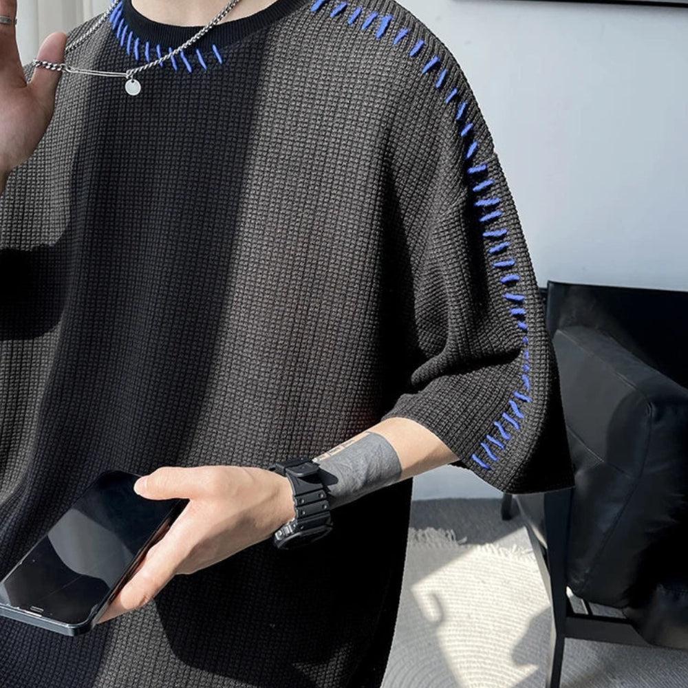 Stylish Work Outfits, Outfit Summer Ideas Soft Boy Contrast Stitch Tee Stylish Work Outfits, Outfit Summer Ideas Soft Boy Contrast Stitch Tee