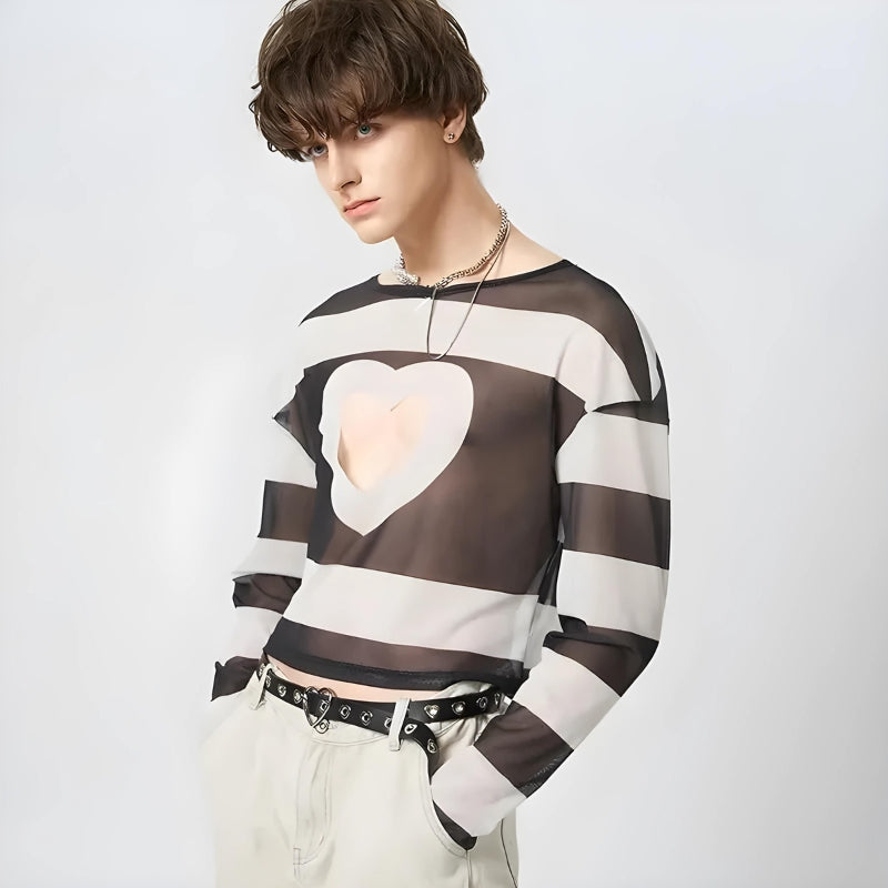 Stylish Work Outfits, Outfit Summer Ideas Soft Boy Heart Cut Out Crop Top Stylish Work Outfits, Outfit Summer Ideas Soft Boy Heart Cut Out Crop Top