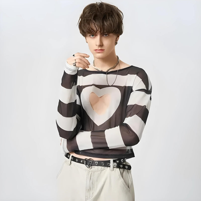 Stylish Work Outfits, Outfit Summer Ideas Soft Boy Heart Cut Out Crop Top Stylish Work Outfits, Outfit Summer Ideas Soft Boy Heart Cut Out Crop Top