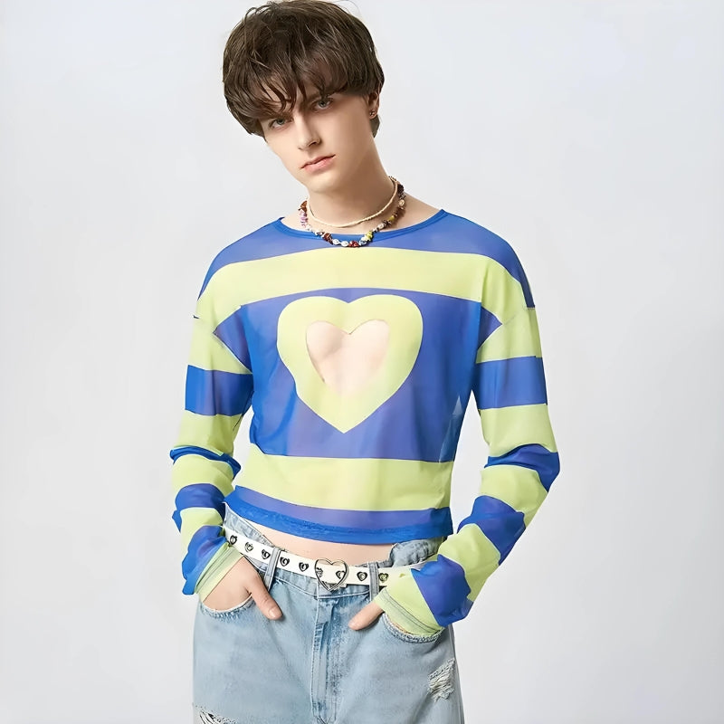 Stylish Work Outfits, Outfit Summer Ideas Soft Boy Heart Cut Out Crop Top Stylish Work Outfits, Outfit Summer Ideas Soft Boy Heart Cut Out Crop Top