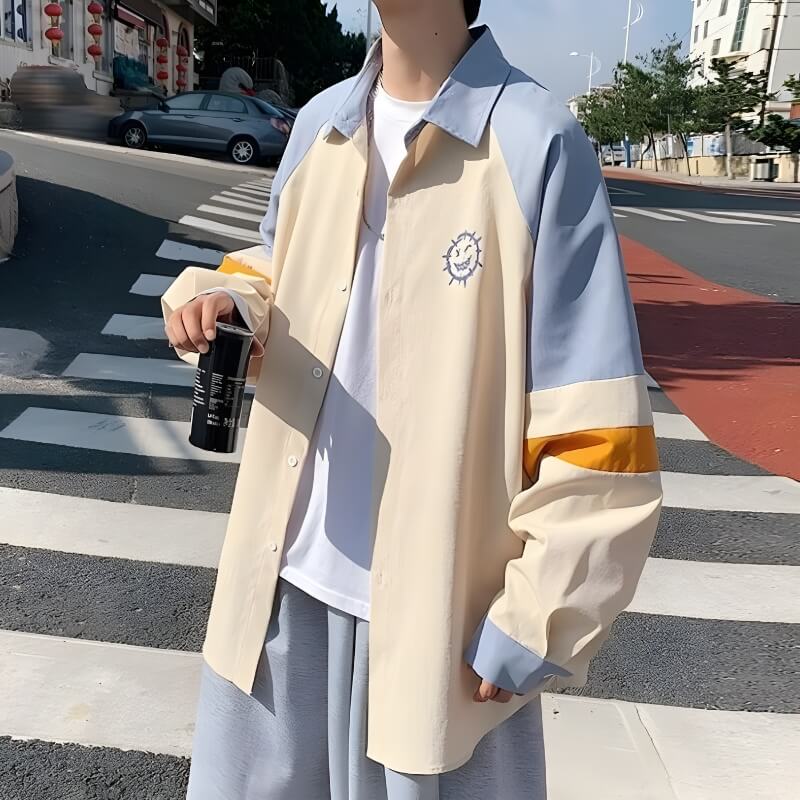 Stylish Work Outfits, Outfit Summer Ideas Soft Boy Smiley Pastel Shirt