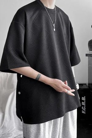 Stylish Work Outfits, Outfit Summer Ideas Soft Boy Snap Button Up Tee