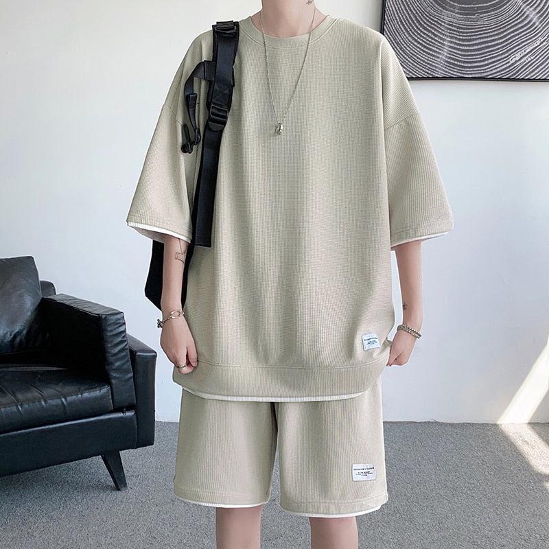 Stylish Work Outfits, Outfit Summer Ideas Soft Boy Sweatshirt & Sweatshorts Two Piece Set