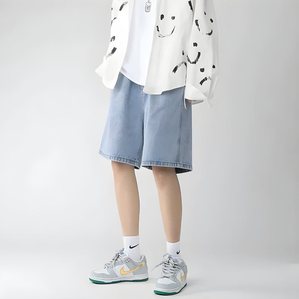 Stylish Work Outfits, Outfit Summer Ideas Soft Boy Wide Leg Shorts