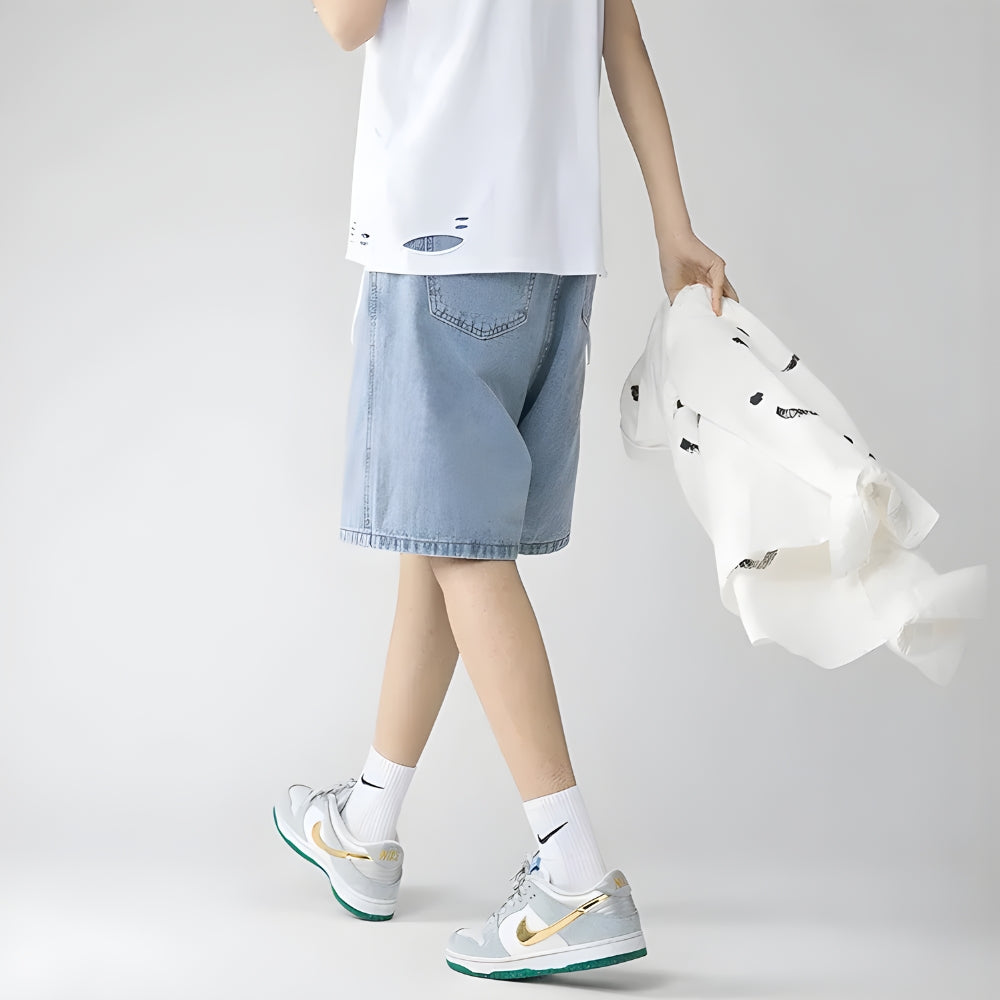 Stylish Work Outfits, Outfit Summer Ideas Soft Boy Wide Leg Shorts