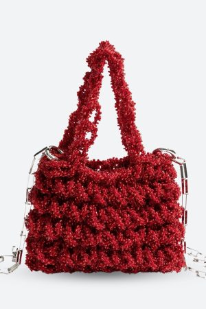 Stylish Work Outfits, Outfit Summer Ideas Soft Girl Beaded Chain Strap Handbag