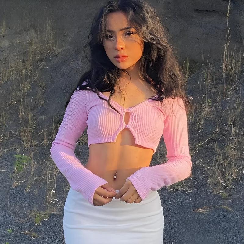 Stylish Work Outfits, Outfit Summer Ideas Soft Girl Crop Top