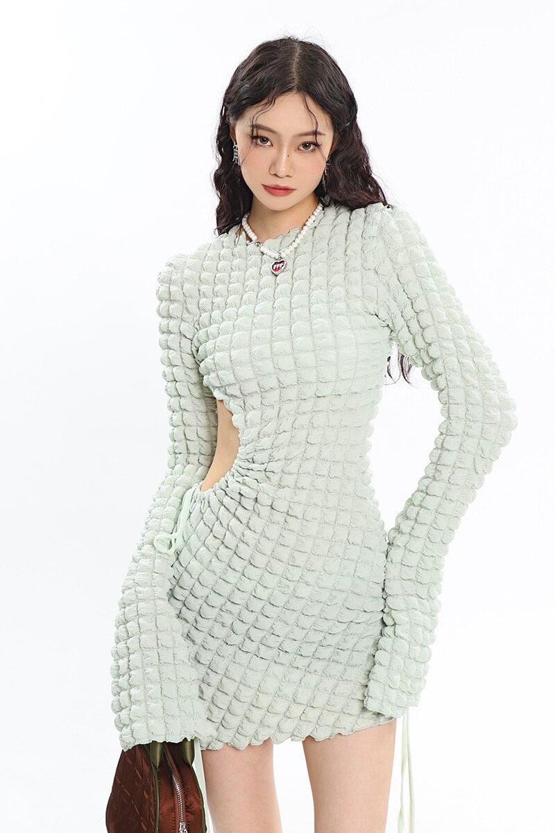 Stylish Work Outfits, Outfit Summer Ideas Soft Girl Cut Out Mini Dress
